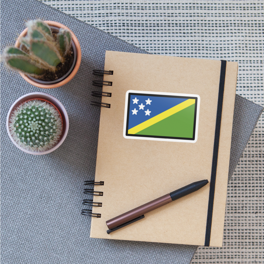 Flag: Solomon Islands Moji Sticker - Emoji.Express - white matte