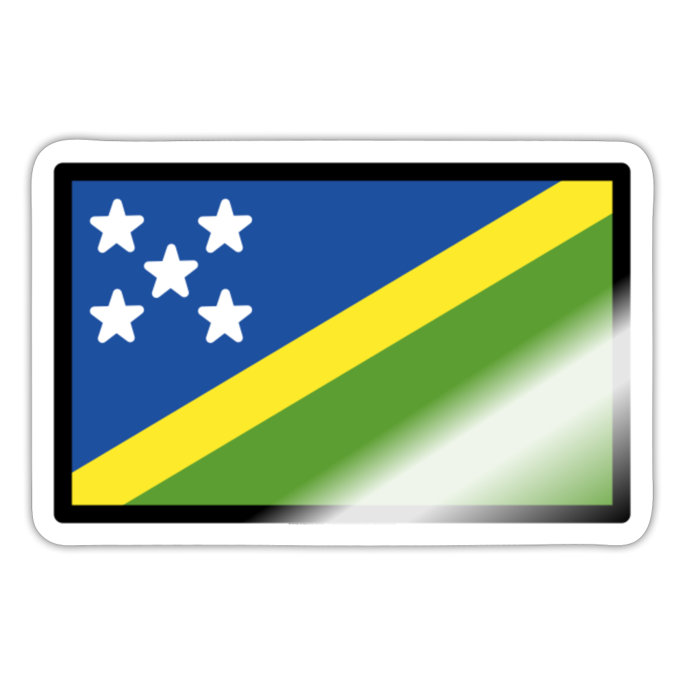 Flag: Solomon Islands Moji Sticker - Emoji.Express - white glossy