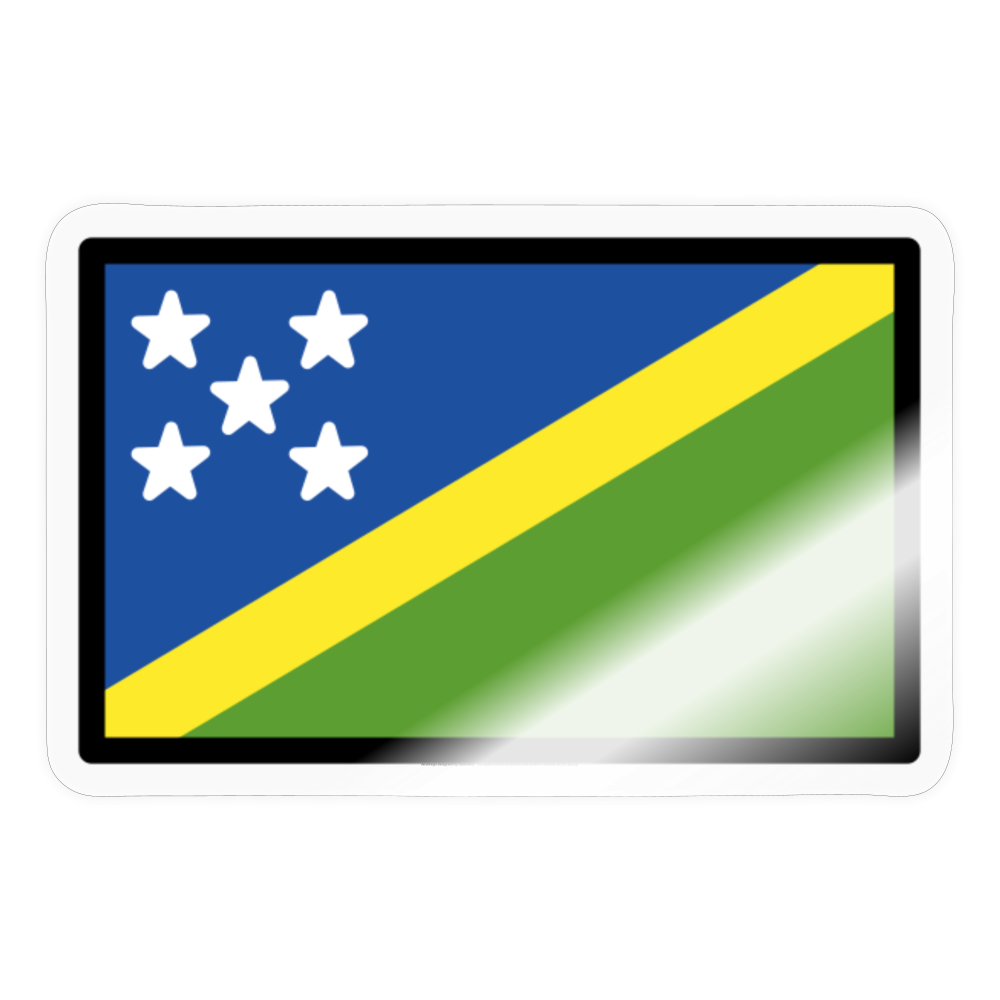 Flag: Solomon Islands Moji Sticker - Emoji.Express - transparent glossy