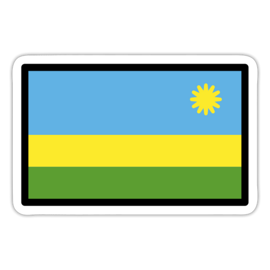 Flag: Rwanda Moji Sticker - Emoji.Express - white matte