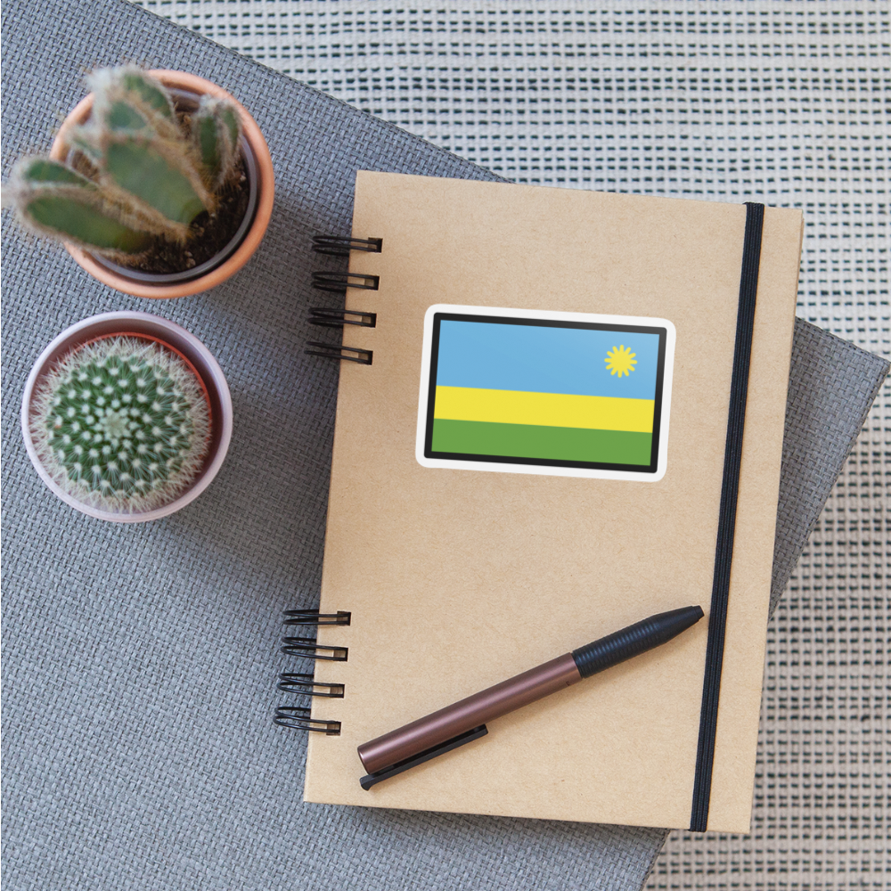 Flag: Rwanda Moji Sticker - Emoji.Express - white matte