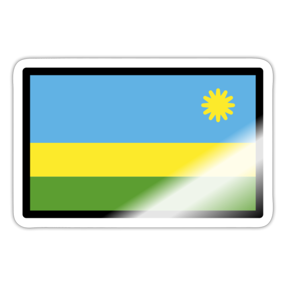 Flag: Rwanda Moji Sticker - Emoji.Express - white glossy