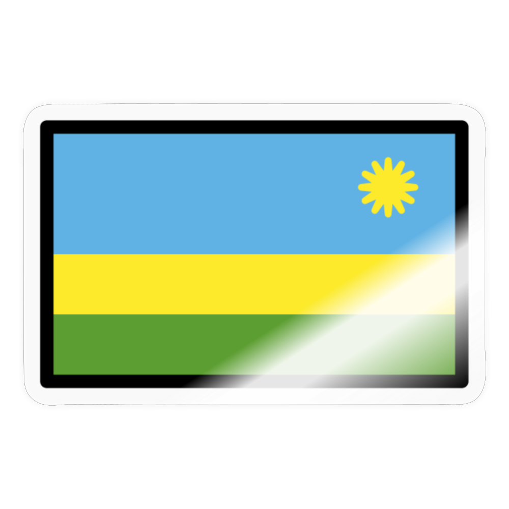 Flag: Rwanda Moji Sticker - Emoji.Express - transparent glossy