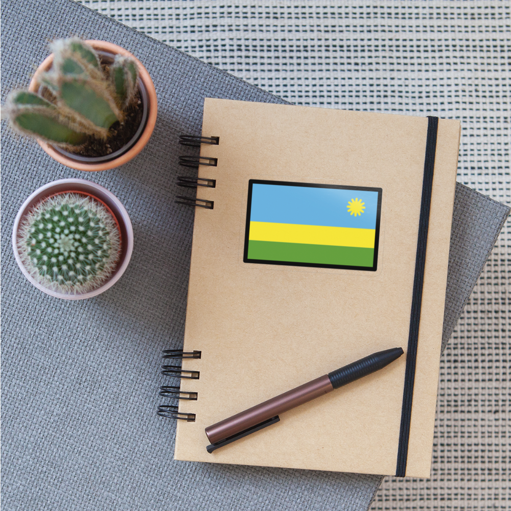 Flag: Rwanda Moji Sticker - Emoji.Express - transparent glossy