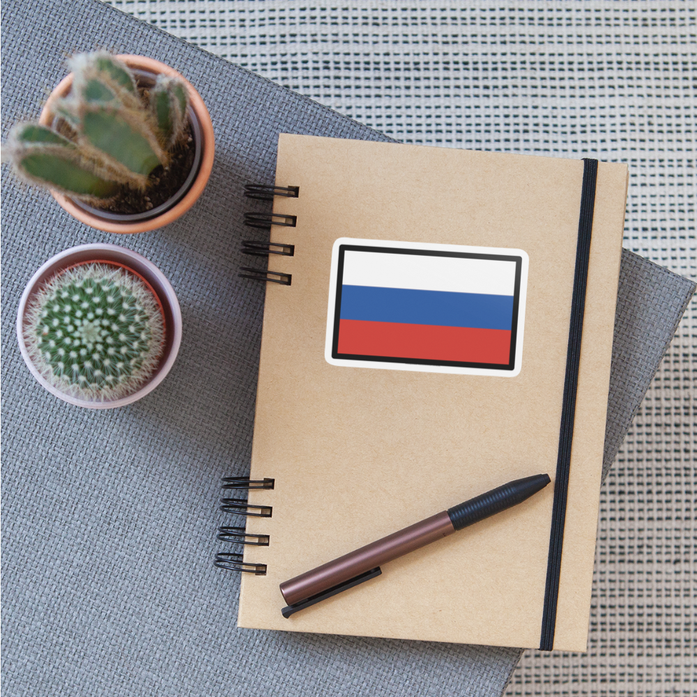 Flag: Russia Moji Sticker - Emoji.Express - white matte