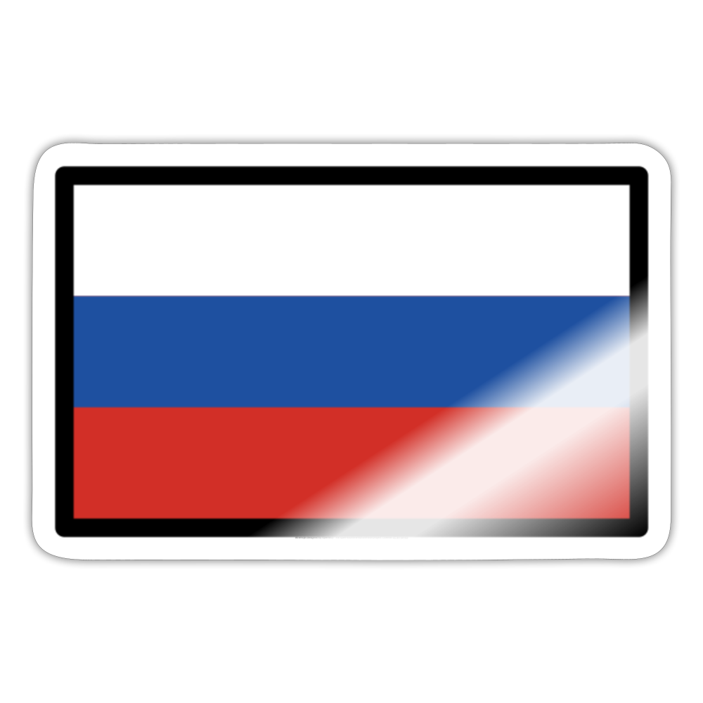 Flag: Russia Moji Sticker - Emoji.Express - white glossy