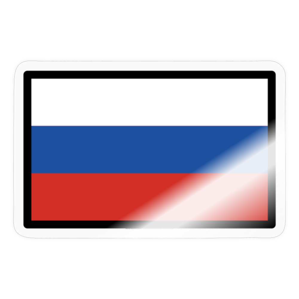 Flag: Russia Moji Sticker - Emoji.Express - transparent glossy