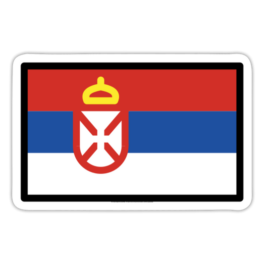 Flag: Serbia Moji Sticker - Emoji.Express - white matte