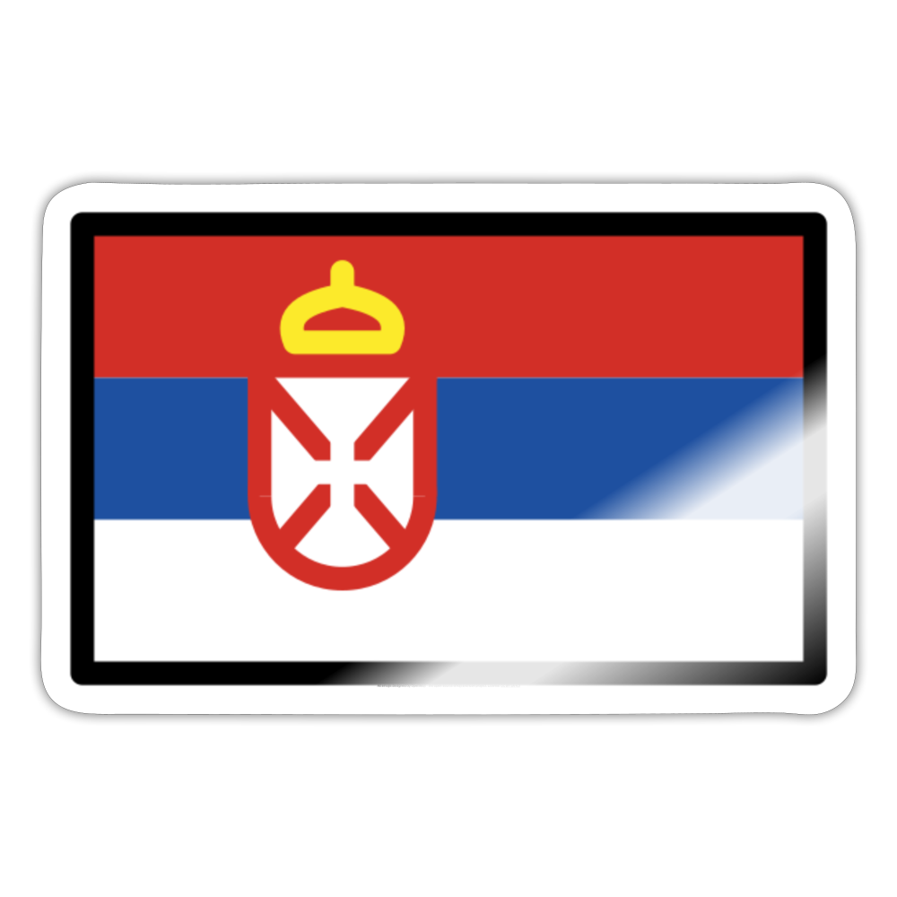 Flag: Serbia Moji Sticker - Emoji.Express - white glossy