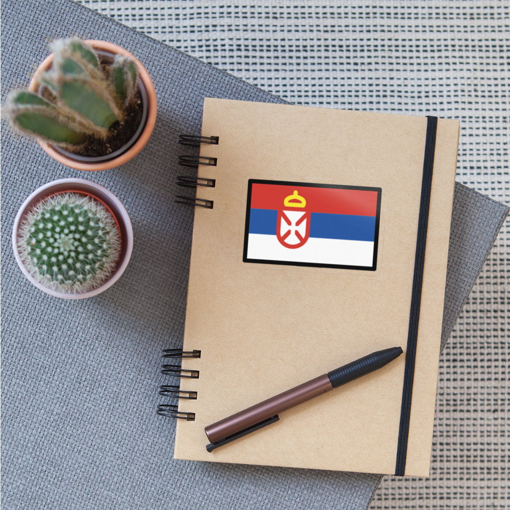 Flag: Serbia Moji Sticker - Emoji.Express - transparent glossy