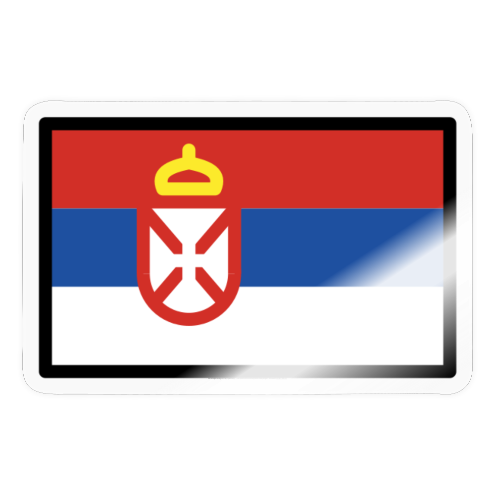 Flag: Serbia Moji Sticker - Emoji.Express - transparent glossy