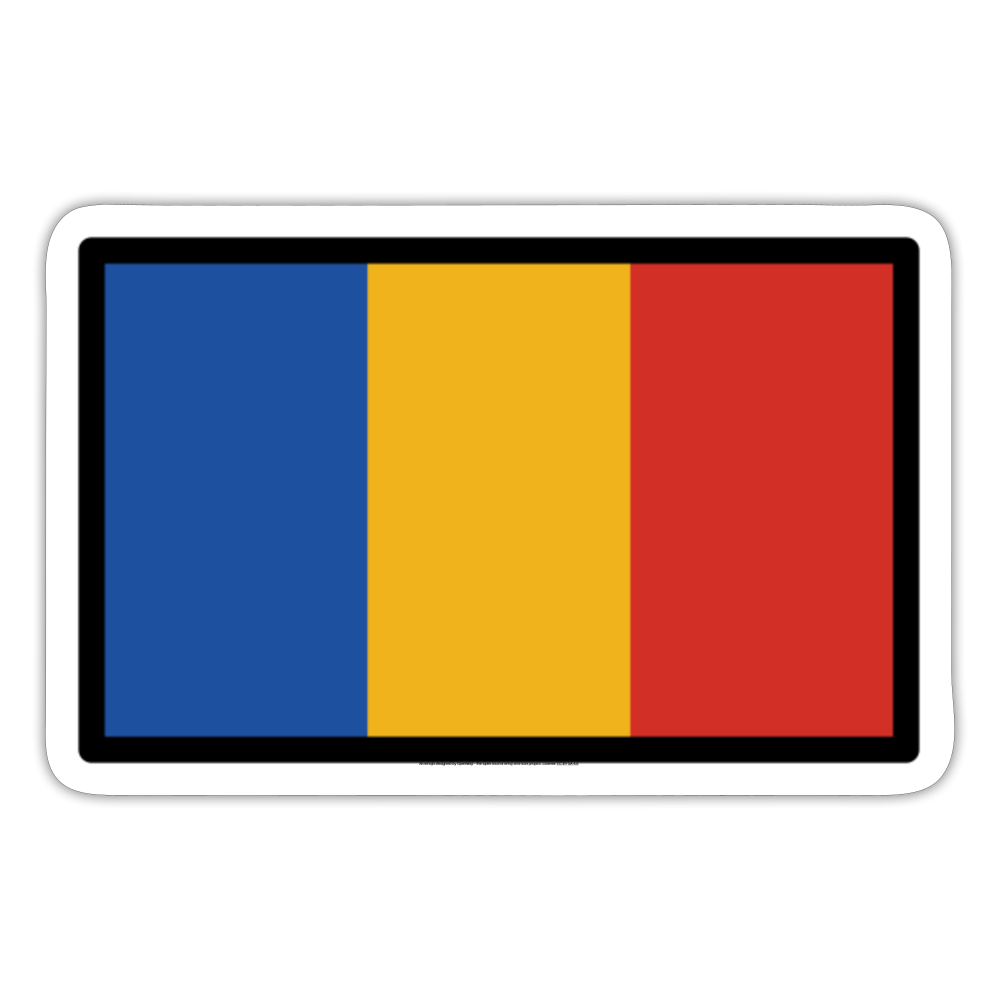 Flag: Romania Moji Sticker - Emoji.Express - white matte