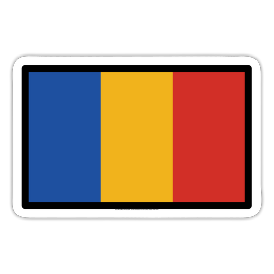 Flag: Romania Moji Sticker - Emoji.Express - white matte