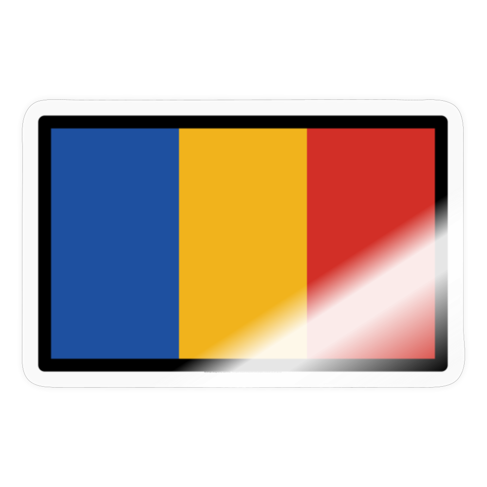 Flag: Romania Moji Sticker - Emoji.Express - transparent glossy