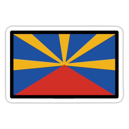 Flag: Réunion Moji Sticker - Emoji.Express - white matte