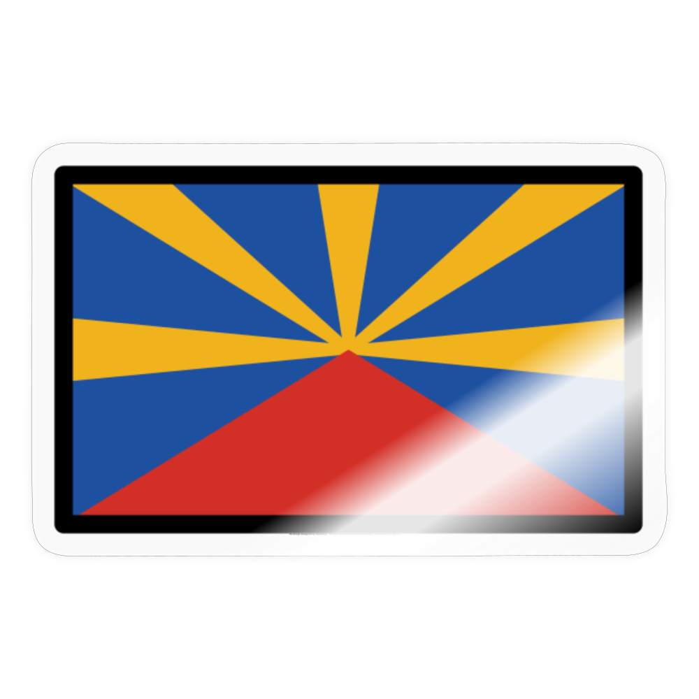 Flag: Réunion Moji Sticker - Emoji.Express - transparent glossy