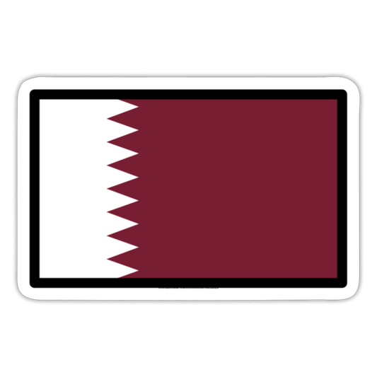 Flag: Qatar Moji Sticker - Emoji.Express - white matte