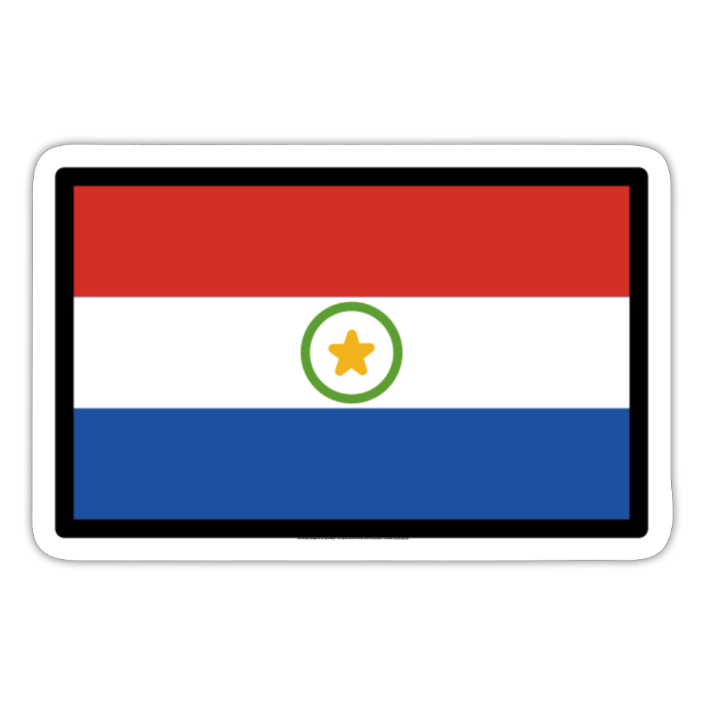 Flag: Paraguay Moji Sticker - Emoji.Express - white matte