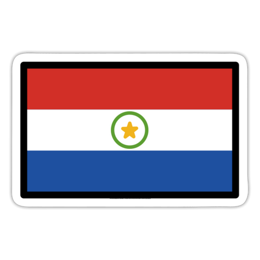 Flag: Paraguay Moji Sticker - Emoji.Express - white matte