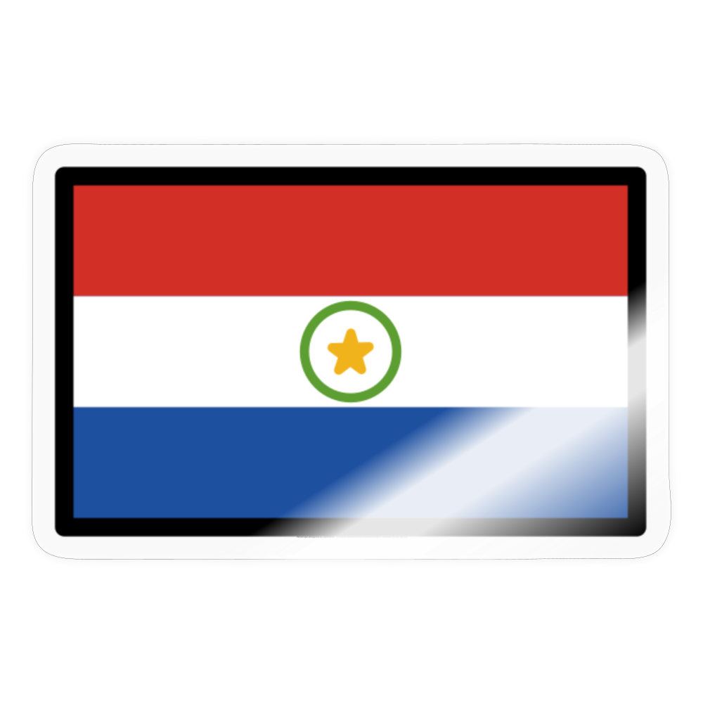 Flag: Paraguay Moji Sticker - Emoji.Express - transparent glossy