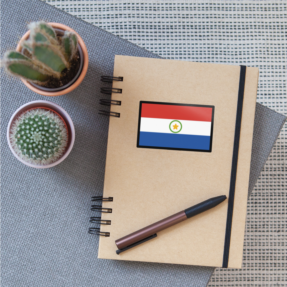 Flag: Paraguay Moji Sticker - Emoji.Express - transparent glossy