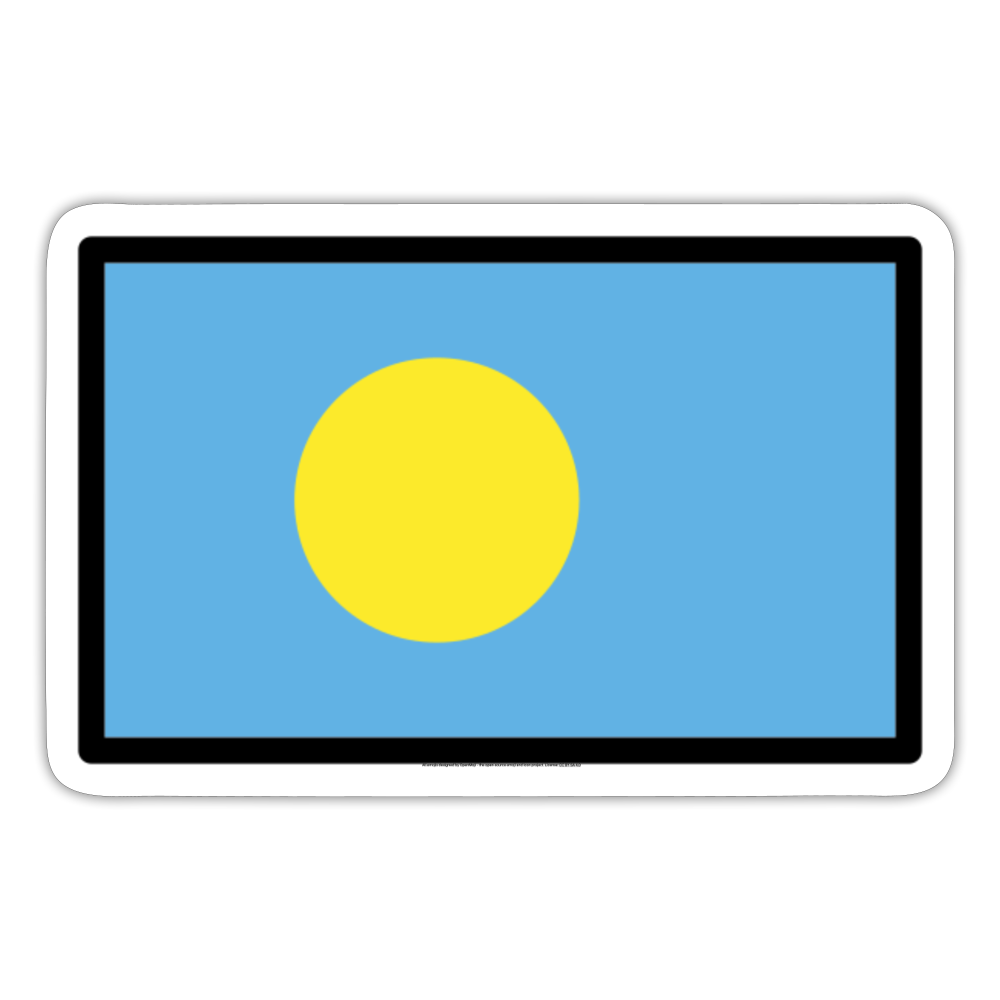 Flag: Palau Moji Sticker - Emoji.Express - white matte