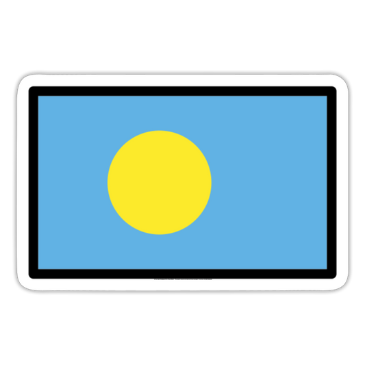 Flag: Palau Moji Sticker - Emoji.Express - white matte