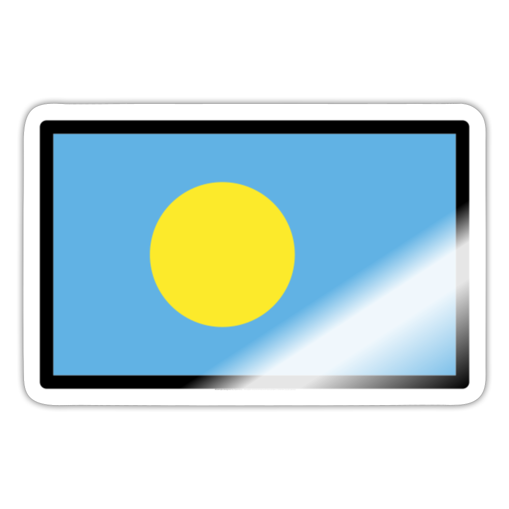 Flag: Palau Moji Sticker - Emoji.Express - white glossy