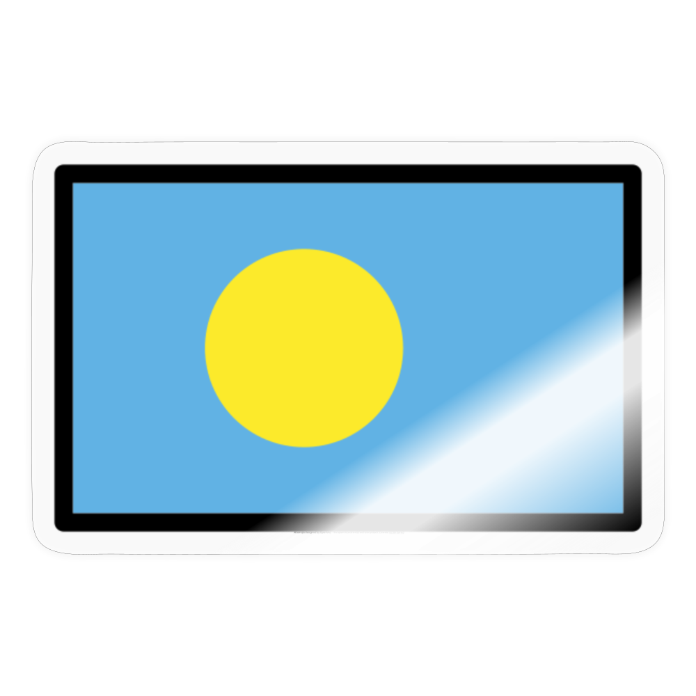 Flag: Palau Moji Sticker - Emoji.Express - transparent glossy