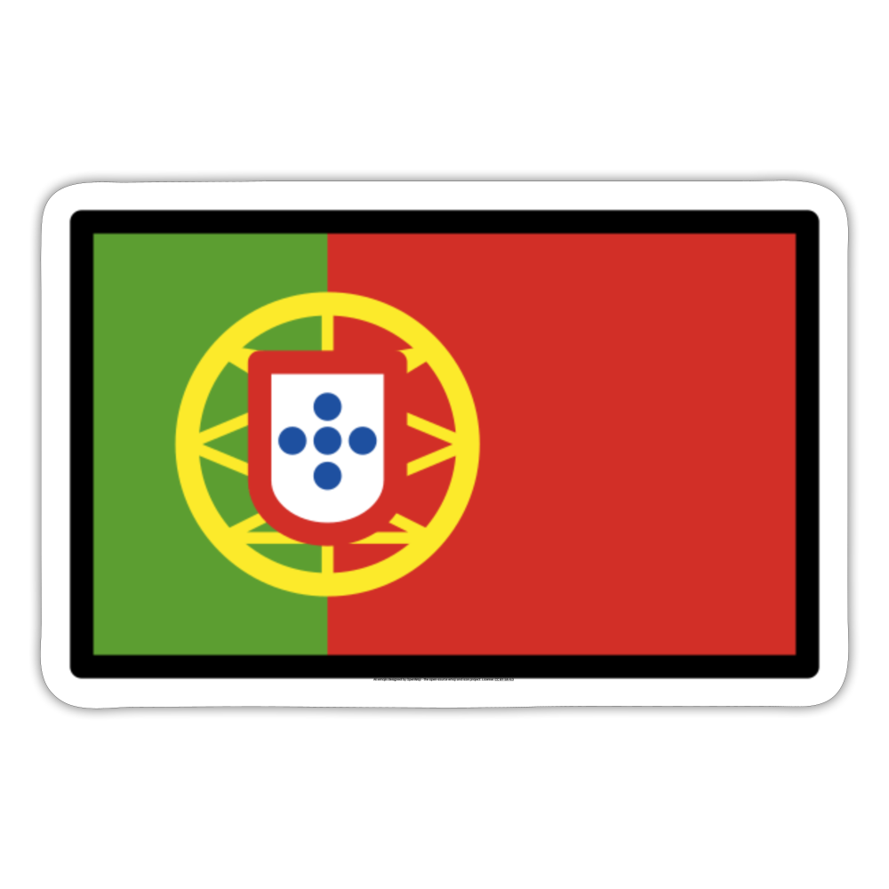 Flag: Portugal Moji Sticker - Emoji.Express - white matte