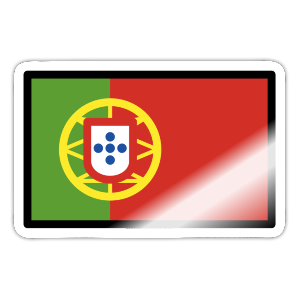 Flag: Portugal Moji Sticker - Emoji.Express - white glossy