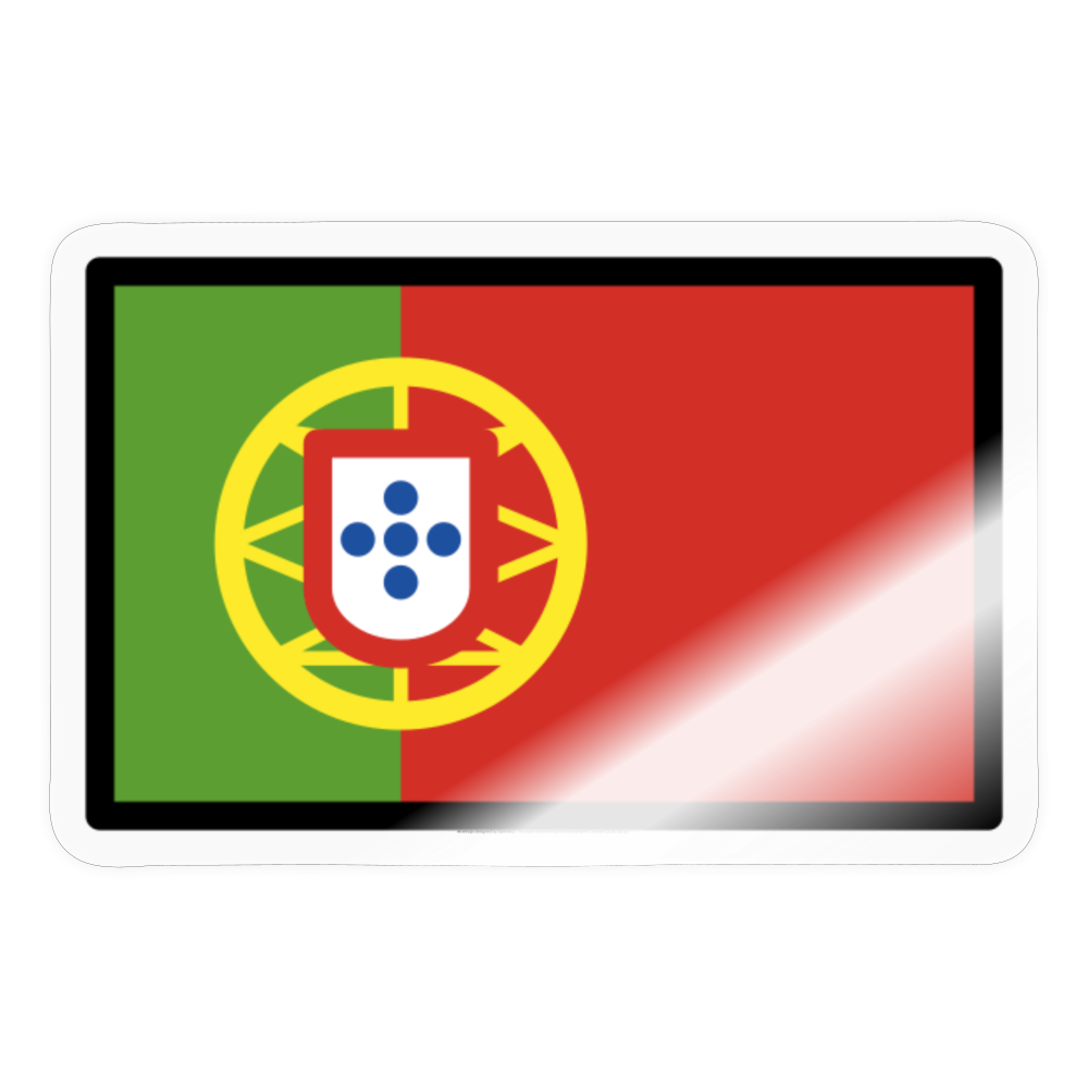 Flag: Portugal Moji Sticker - Emoji.Express - transparent glossy