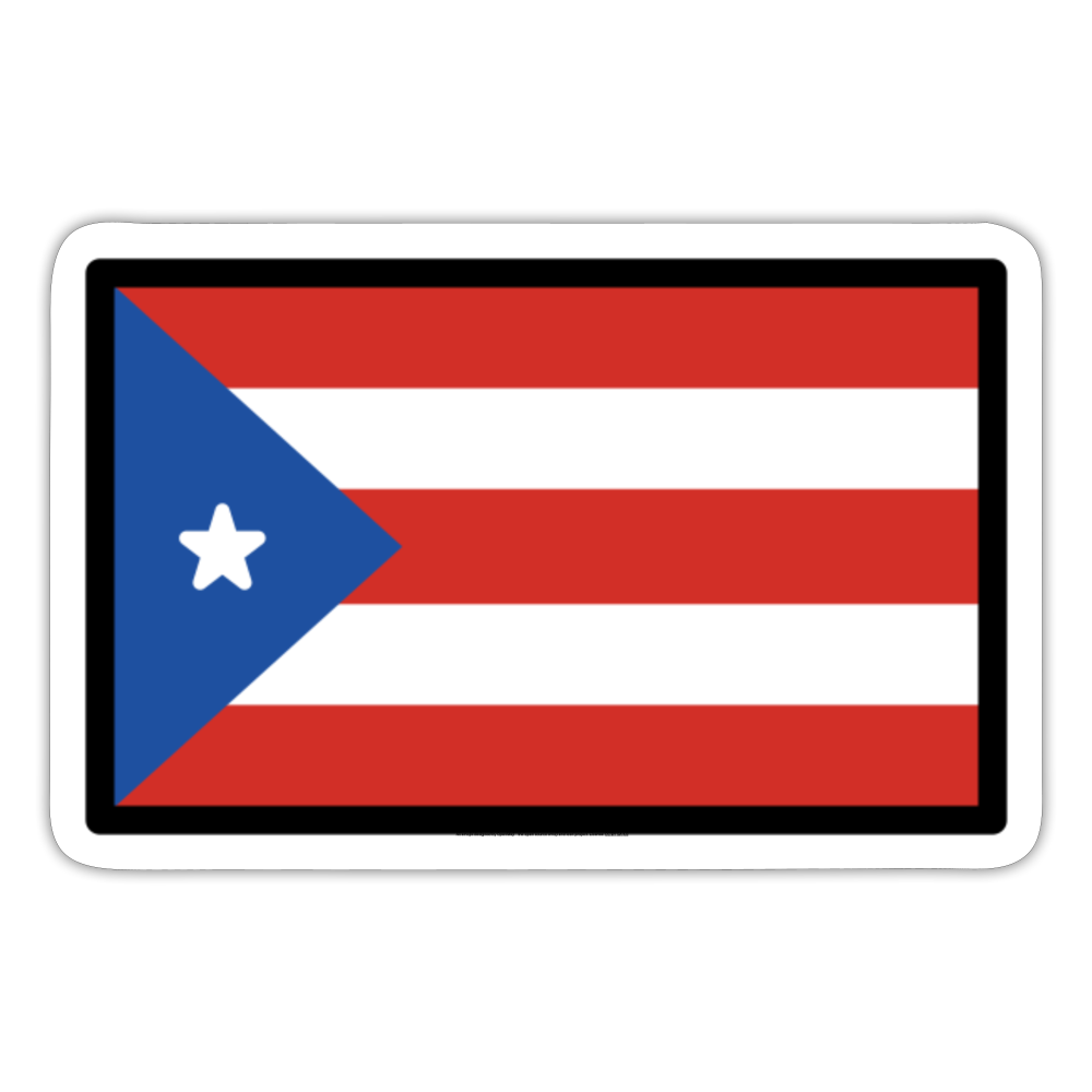 Flag: Puerto Rico Moji Sticker - Emoji.Express - white matte