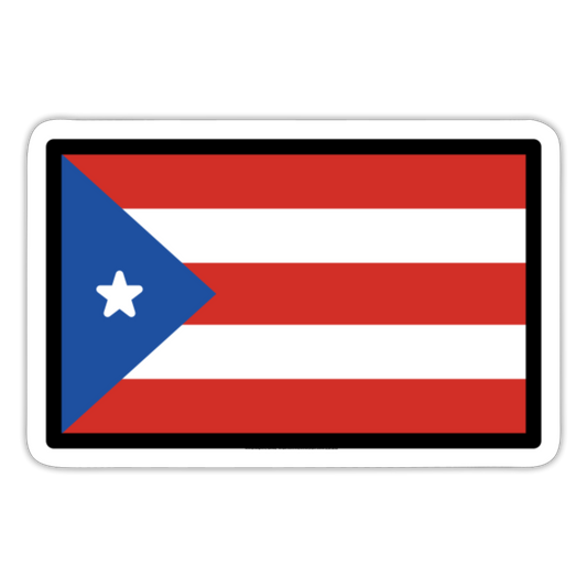 Flag: Puerto Rico Moji Sticker - Emoji.Express - white matte