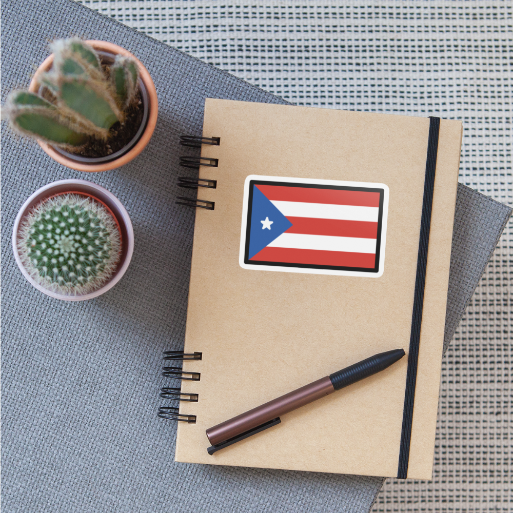 Flag: Puerto Rico Moji Sticker - Emoji.Express - white matte