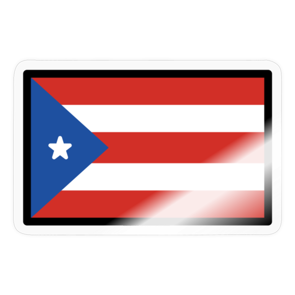 Flag: Puerto Rico Moji Sticker - Emoji.Express - transparent glossy