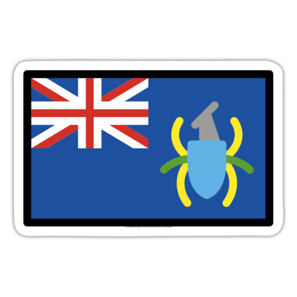 Flag: Pitcairn Islands Moji Sticker - Emoji.Express - white matte