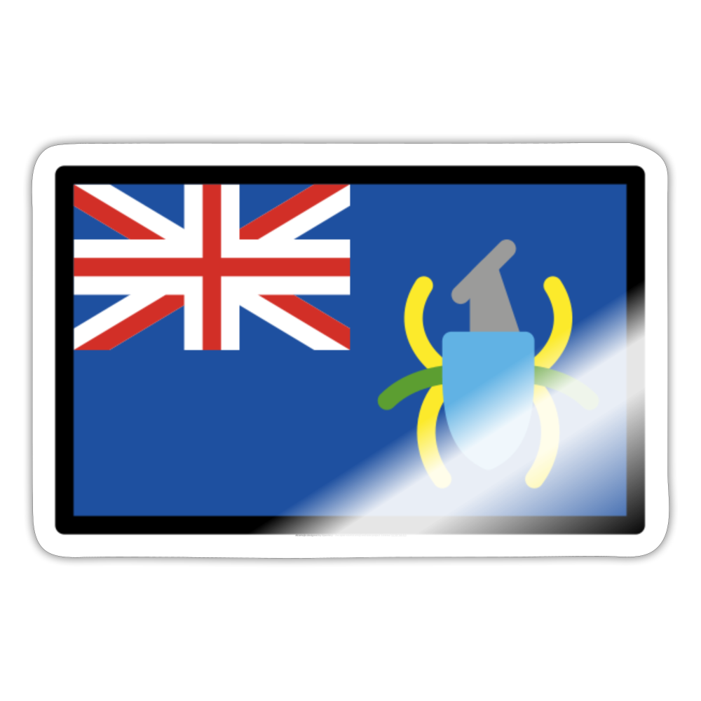 Flag: Pitcairn Islands Moji Sticker - Emoji.Express - white glossy