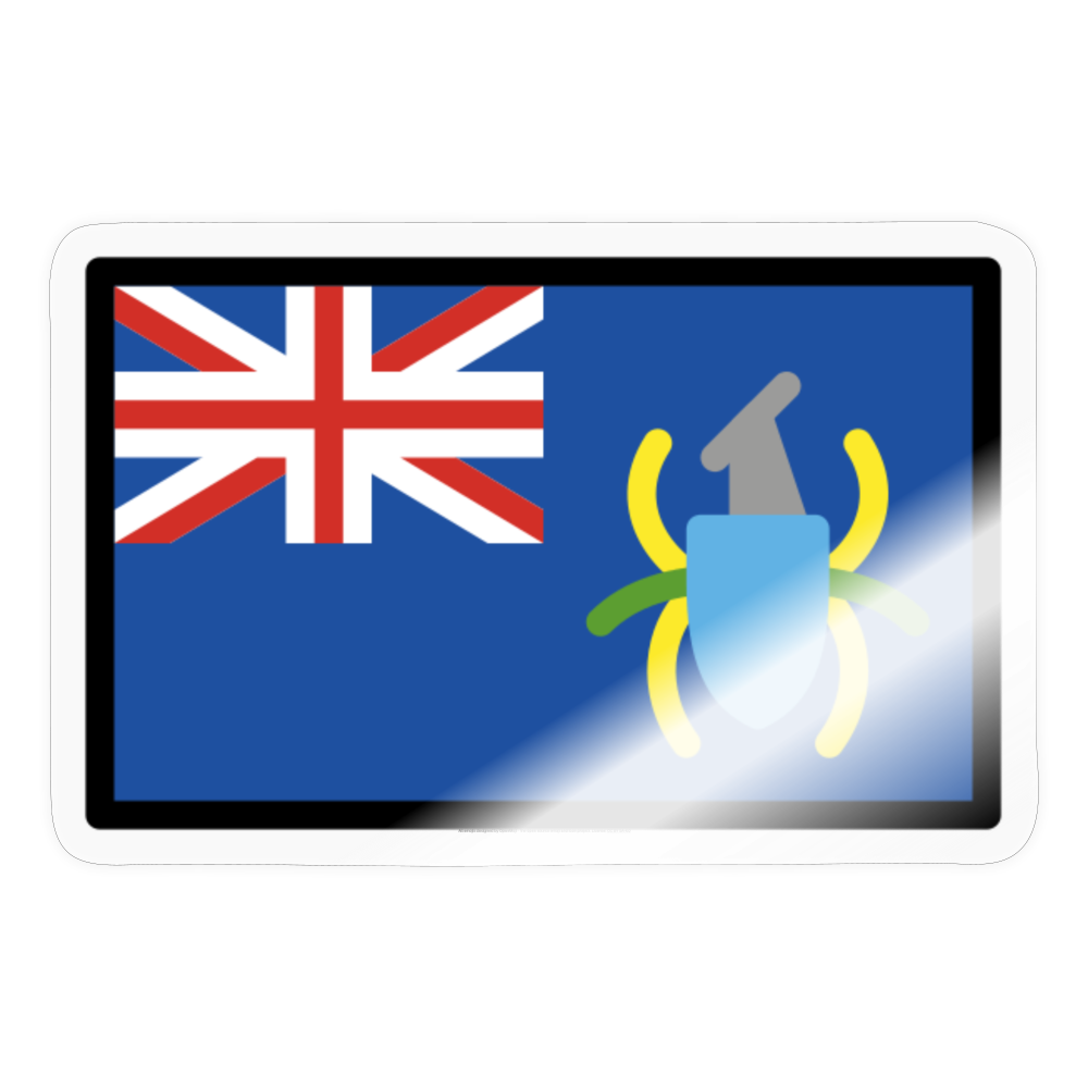 Flag: Pitcairn Islands Moji Sticker - Emoji.Express - transparent glossy