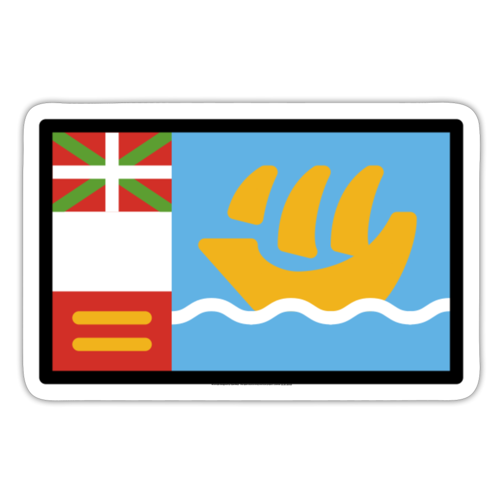 Flag: St. Pierre & Miquelon Moji Sticker - Emoji.Express - white matte