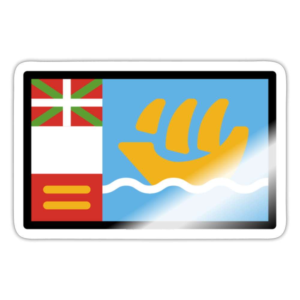 Flag: St. Pierre & Miquelon Moji Sticker - Emoji.Express - white glossy