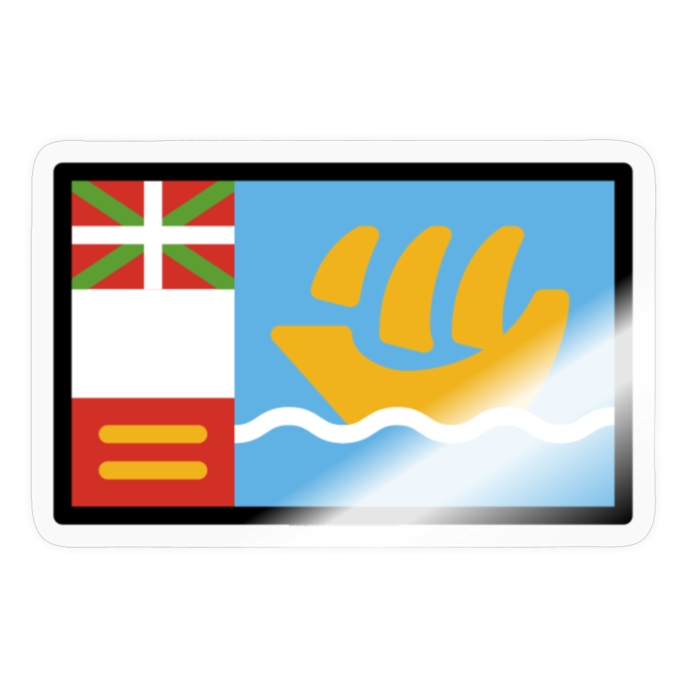 Flag: St. Pierre & Miquelon Moji Sticker - Emoji.Express - transparent glossy