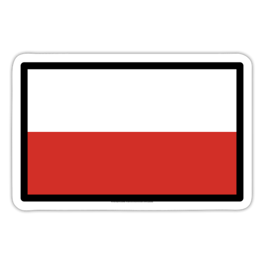 Flag: Poland Moji Sticker - Emoji.Express - white matte