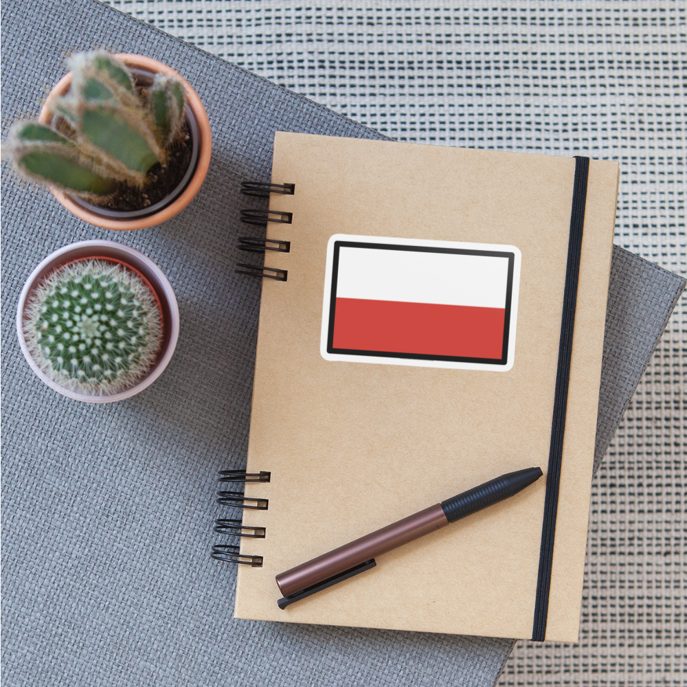 Flag: Poland Moji Sticker - Emoji.Express - white matte