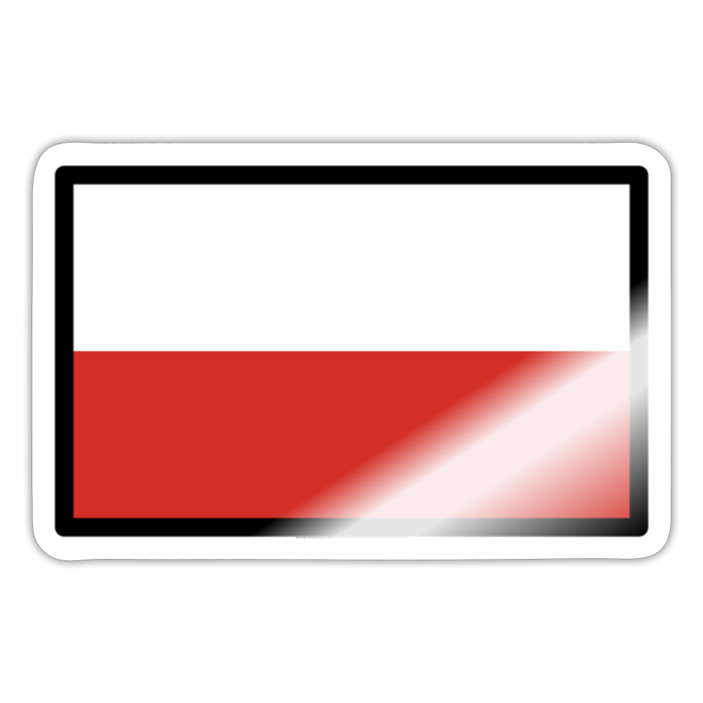 Flag: Poland Moji Sticker - Emoji.Express - white glossy