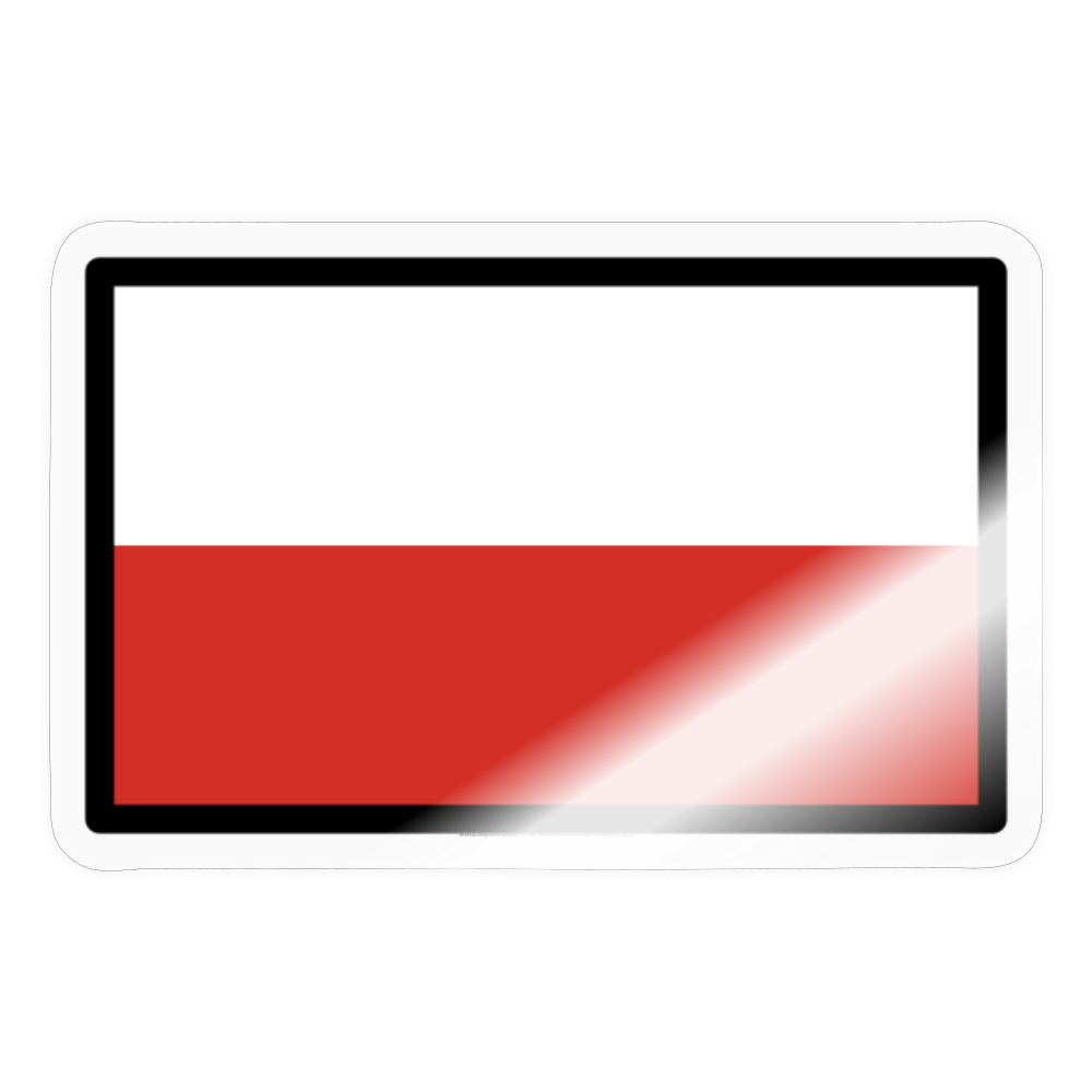 Flag: Poland Moji Sticker - Emoji.Express - transparent glossy