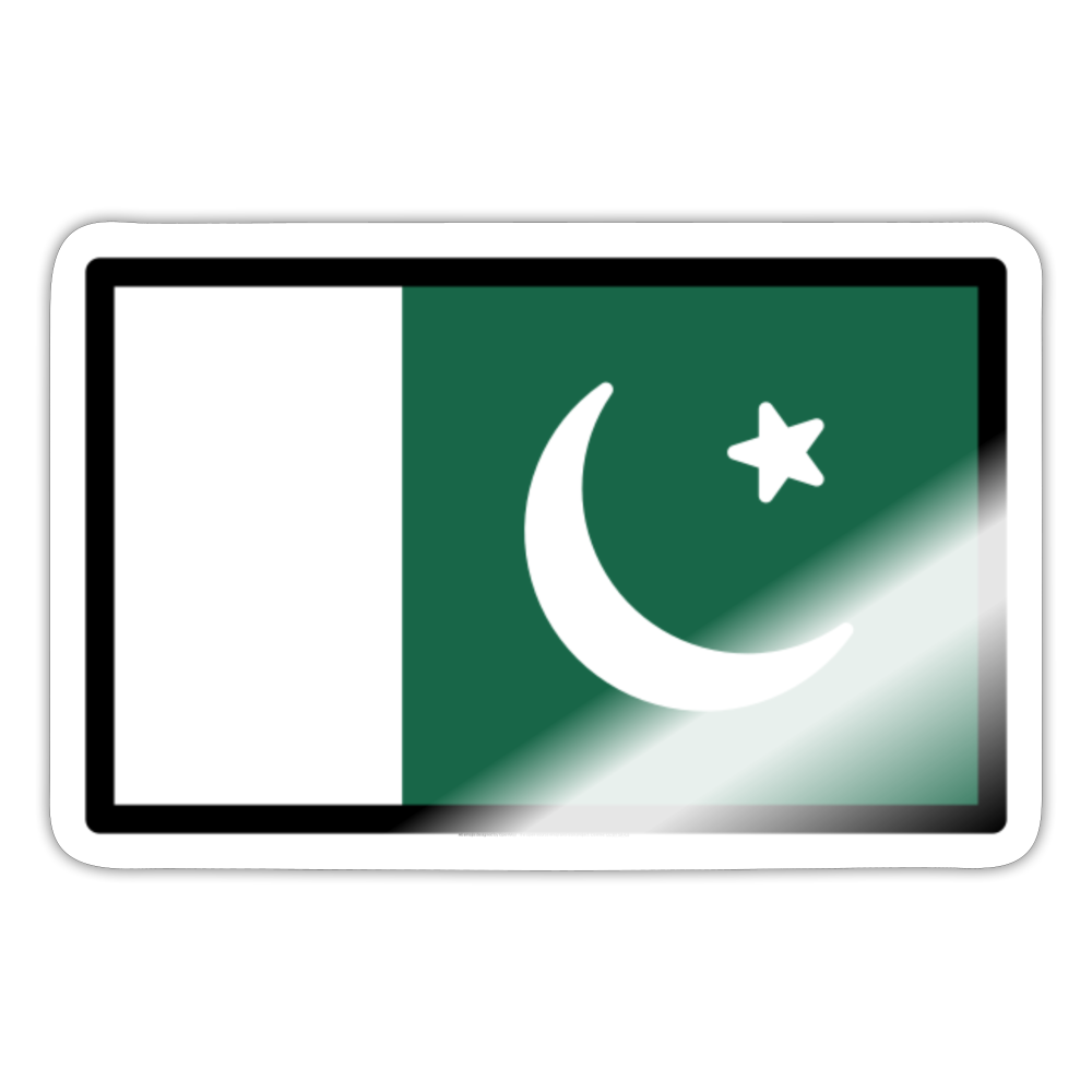 Flag: Pakistan Moji Sticker - Emoji.Express - white glossy