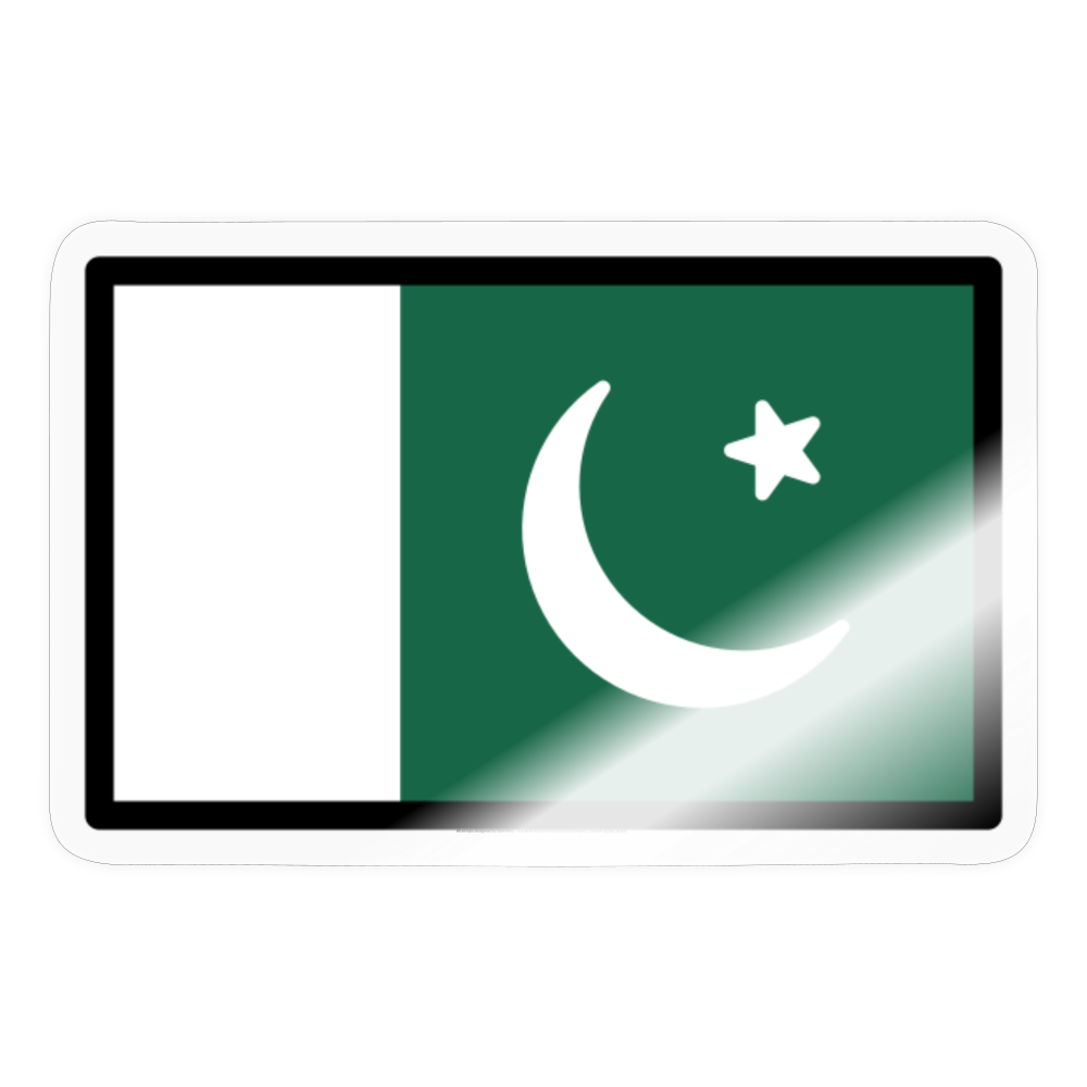 Flag: Pakistan Moji Sticker - Emoji.Express - transparent glossy