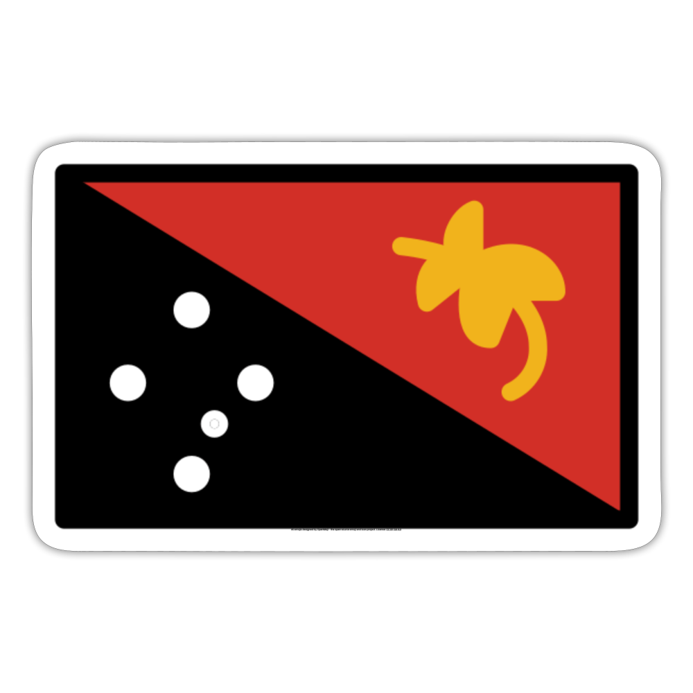 Flag: Papua New Guinea Moji Sticker - Emoji.Express - white matte