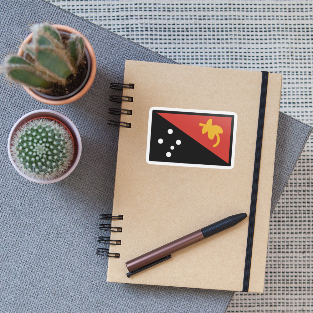 Flag: Papua New Guinea Moji Sticker - Emoji.Express - white matte